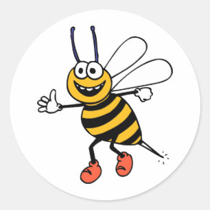 Autocollant joyeux pour abeille