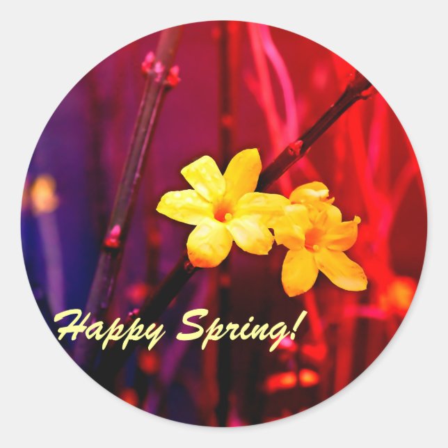 Autocollant Joyeux Printemps (Devant)