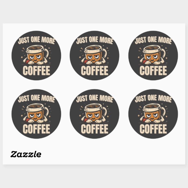 Autocollant Juste Une Autre Café – Amour Drôle de  (Feuille)