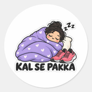 Autocollant Kal Se Pakka Lazy Burrito