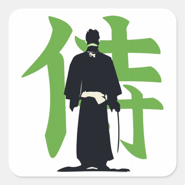 Autocollant Kanji Samouraï (Devant)