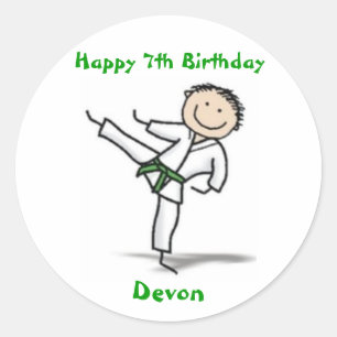 Autocollant Karate - ceinture verte