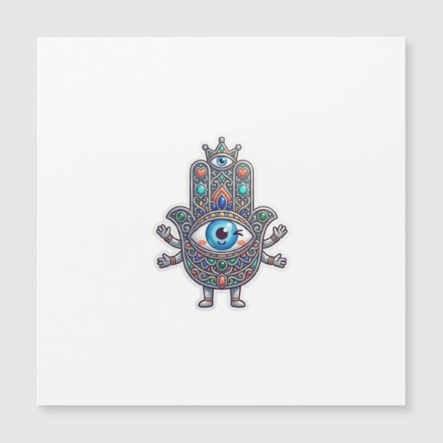 Autocollant Kawaii Hamsa œil Méchant Marocain Amaz (Devant)