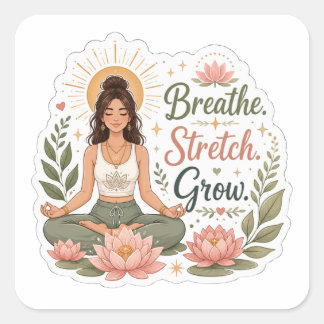 Autocollant Kawaii Yoga Tous les Jours