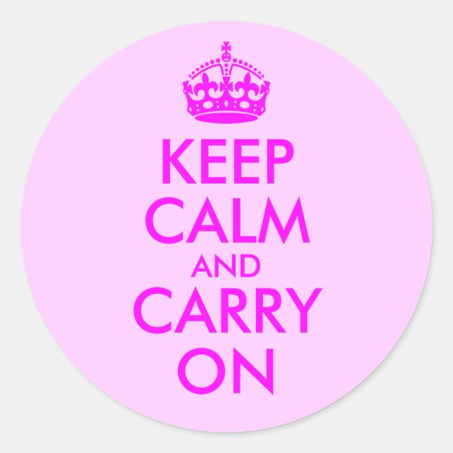Autocollant Keep Calm and Carry On (Devant)
