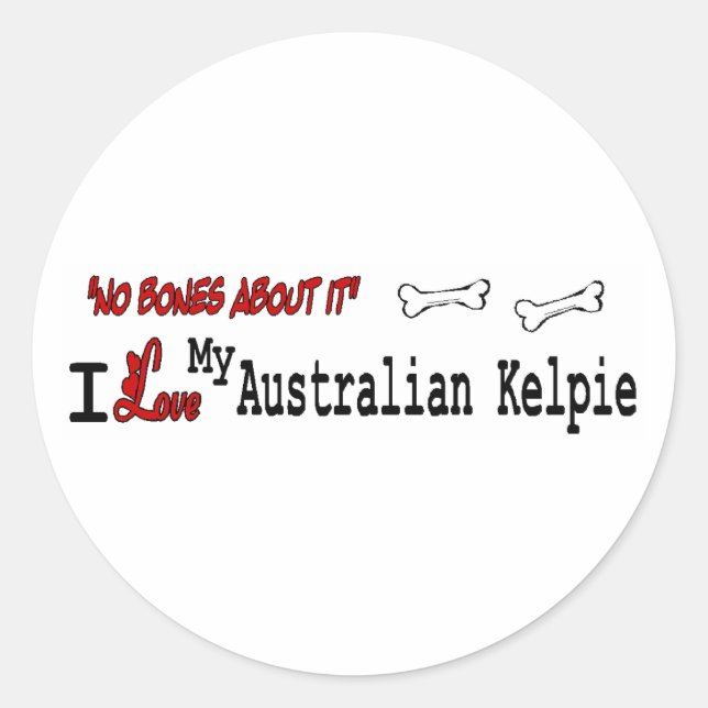 Autocollant Kelpie (I Love) australien (Devant)