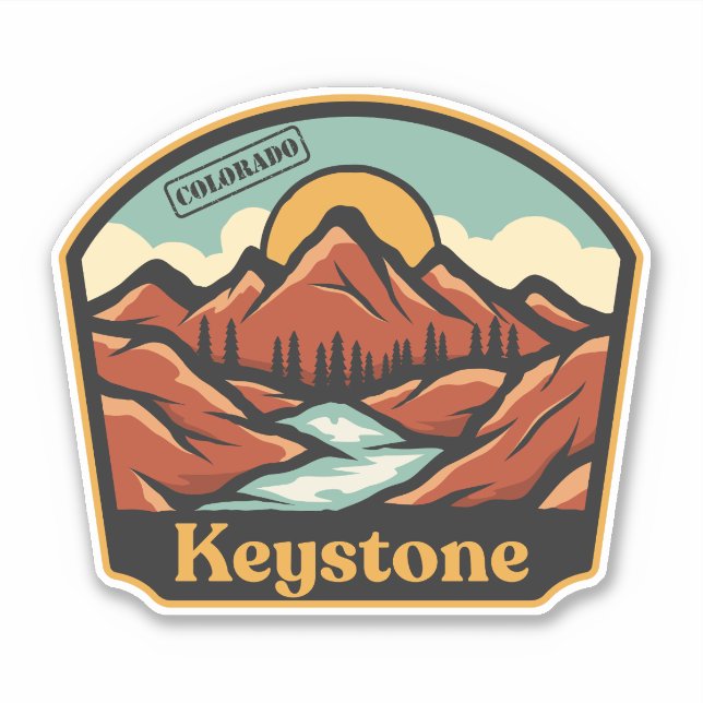 Autocollant Keystone, Colorado (Devant)