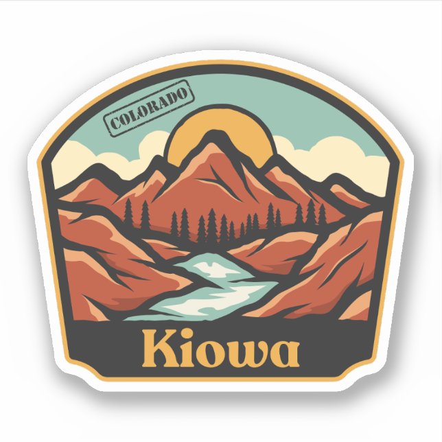 Autocollant Kiowa, Colorado (Devant)