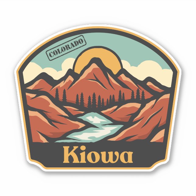 Autocollant Kiowa, Colorado (Devant)