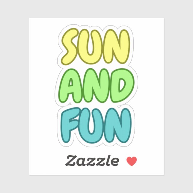 Autocollant Kiss-Cut Sun And Fun (Feuille)