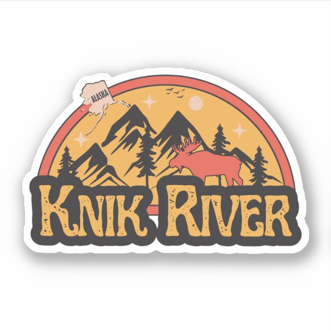 Autocollant Knik River, Alaska (Devant)