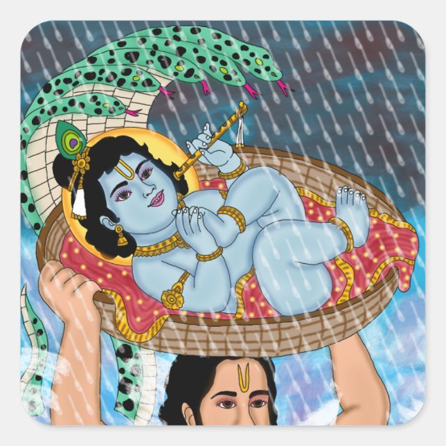 Autocollant Krishna & Vasudeva (Devant)