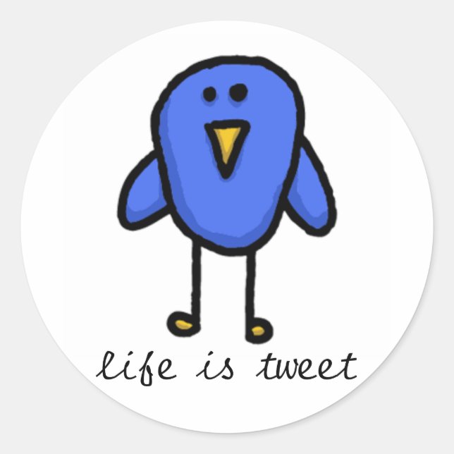 autocollant "la vie est un tweet" (Devant)