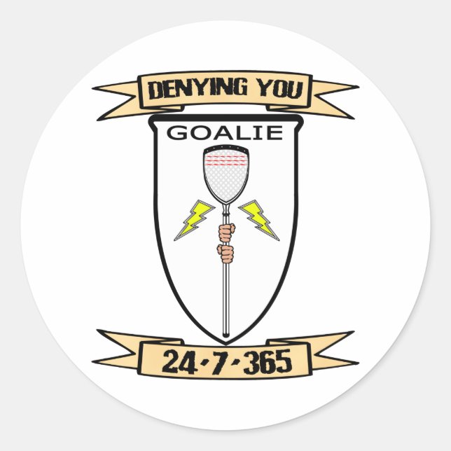 Autocollant Lacrosse Goalie DenyYou (Devant)