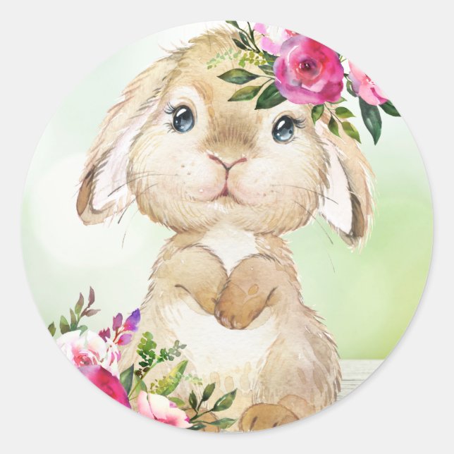 Autocollant lapin de Pâques (Devant)