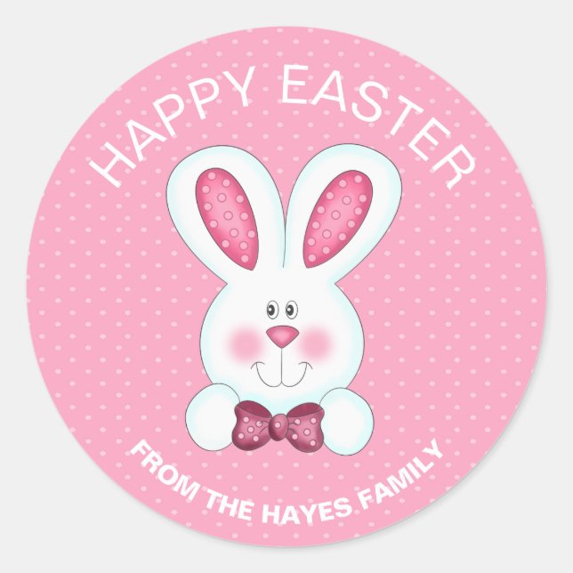 Autocollant lapin personnalisé (Devant)