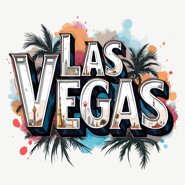 Autocollant Las Vegas Palm Splash ("Welcome to Las Vegas")