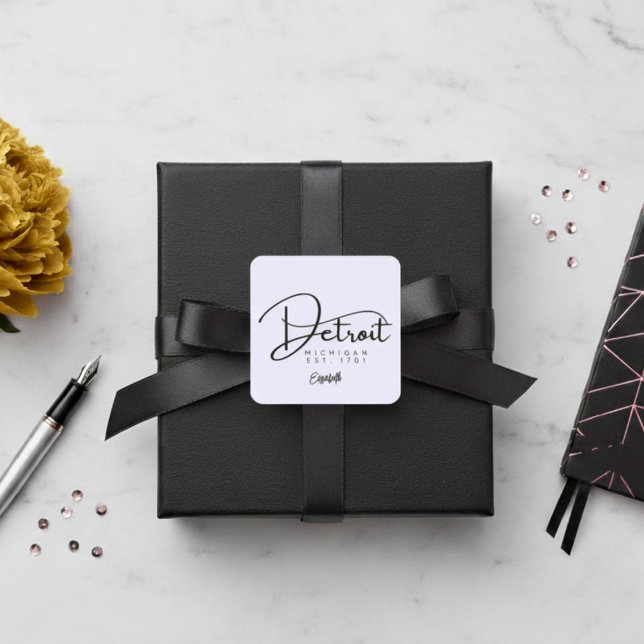 Autocollant Lavender Detroit Personnalisé (Custom Detroit Lavender Sticker)