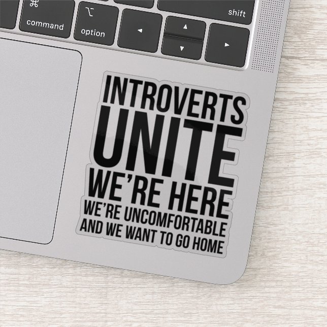Autocollant « Les introvertis s'unissent » (Détail)
