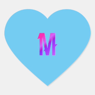 Autocollant lettre M alphabet.