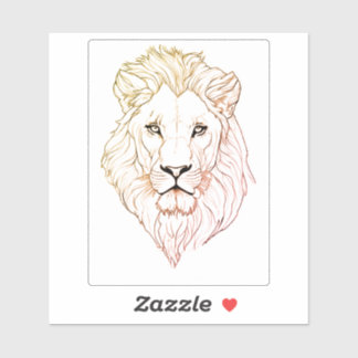 Autocollant lion Dessin de lion