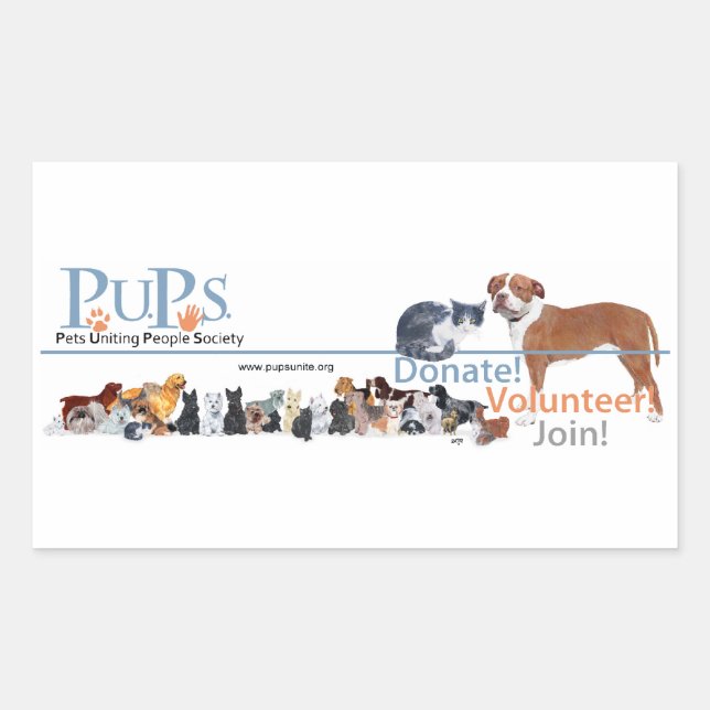 Autocollant logo de PUPs (Devant)