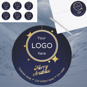 Autocollant Logo entreprise affaires Noël 2024 or