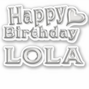 Autocollant Lola Happy Birthday