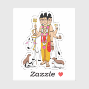 Autocollant Lord Dattatreya