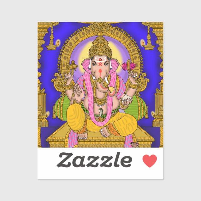 Autocollant Lord Ganesha (Feuille)