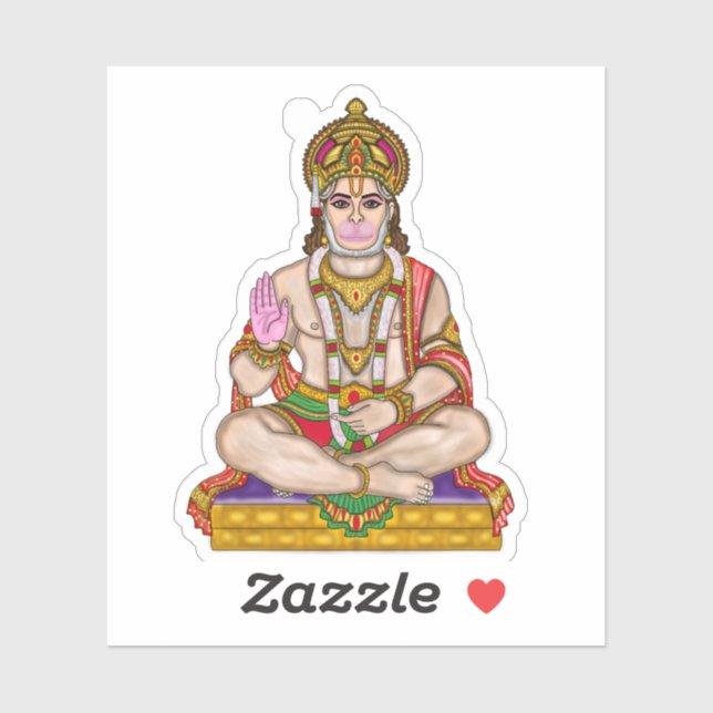 Autocollant Lord Hanuman (Feuille)
