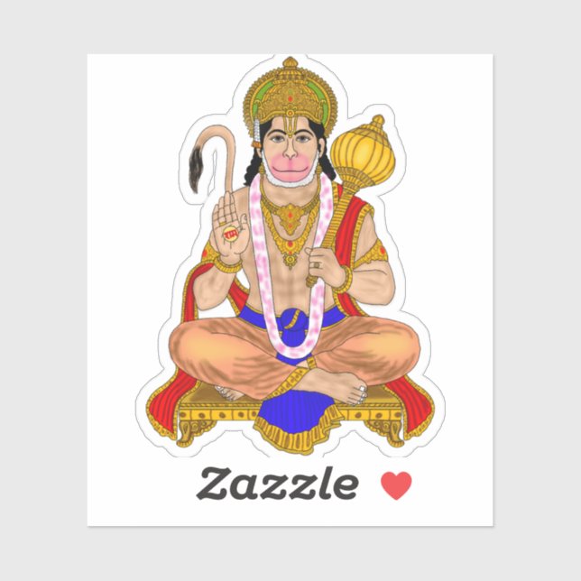 Autocollant Lord Hanuman (Feuille)