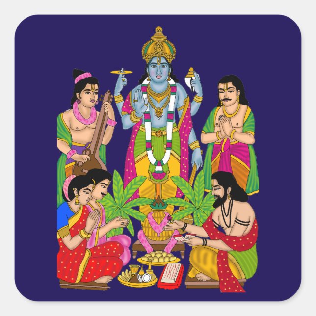Autocollant Lord Satyanarayan (Devant)