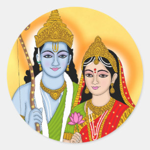 Autocollant Lord Sita Ram – Autocollant Spirituel 