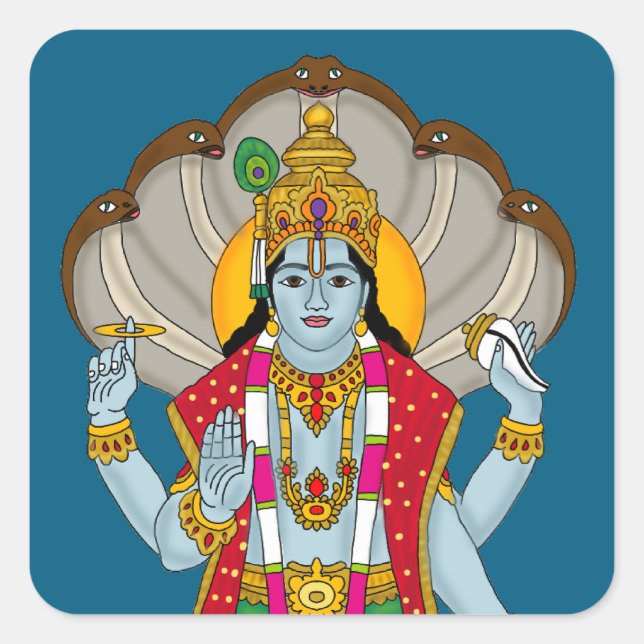 Autocollant Lord Vishnu (Devant)