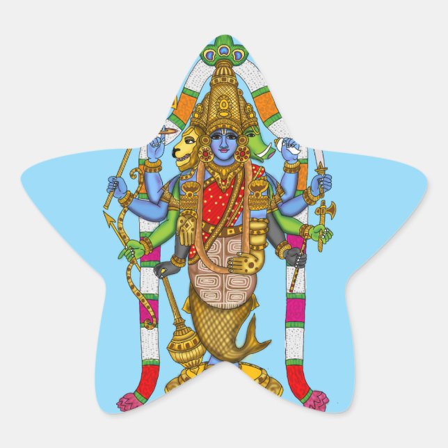 Autocollant Lord Vishnu (Devant)