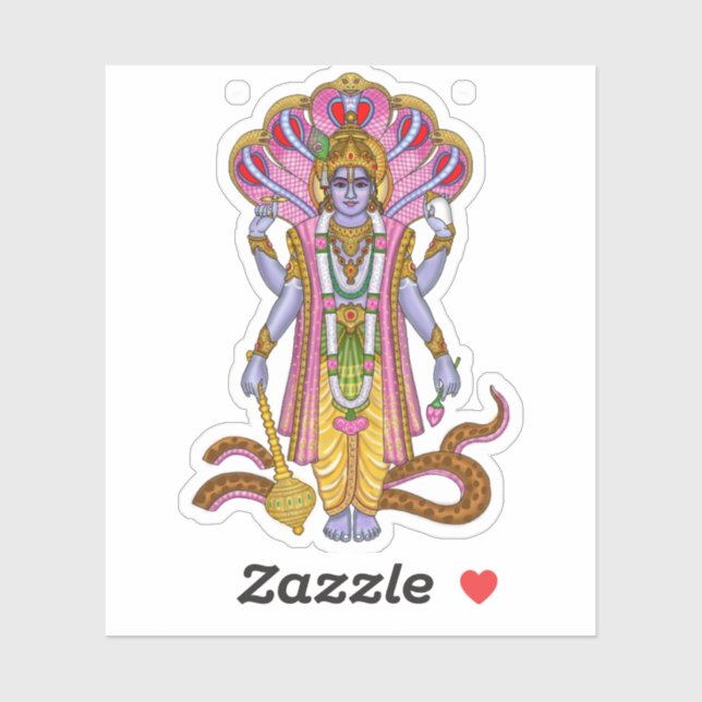 Autocollant Lord Vishnu (Feuille)