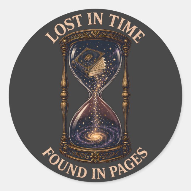 Autocollant Lost In Time Found In Pages (Devant)