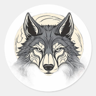 Autocollant Loup Solitaire