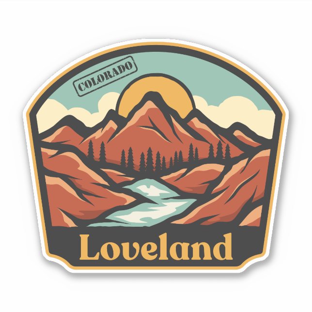 Autocollant Loveland, Colorado (Devant)