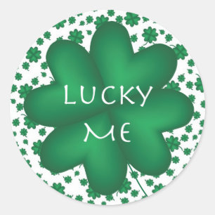 Autocollant Lucky Me Shamrock vert