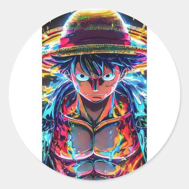 Autocollant luffy anime (Devant)