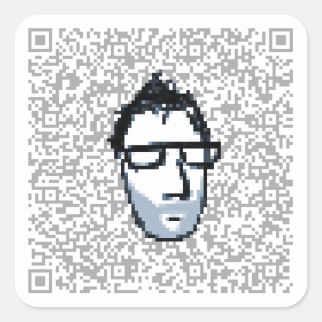 autocollant lumineux code qr visnup (Devant)