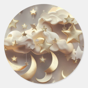 Autocollant – Lune Céleste Crème de Luxe