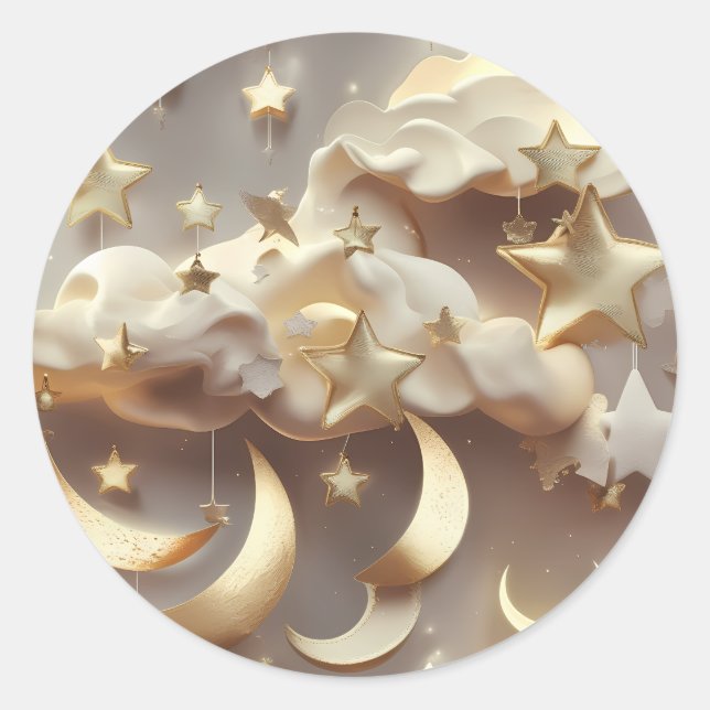 Autocollant – Lune Céleste Crème de Luxe (Devant)