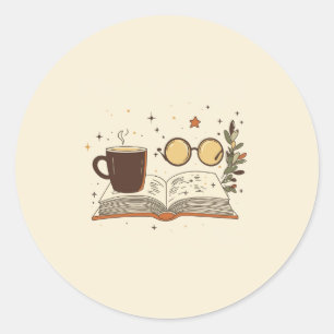 Autocollant Lunettes de lecture Café