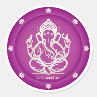 Autocollant Luxe Royal Violet Or Ganesha Seigneur