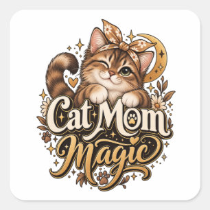 Autocollant Magie de Maman de Chat Décalque Mign