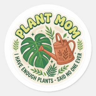 Autocollant Maman de plante drôle - Jardin de feui
