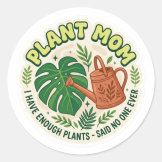 Autocollant Maman de plante drôle - Jardin de feui